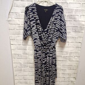 Beach Girl Living Black and White Sheath Jumpsuit with Plunge Neckline